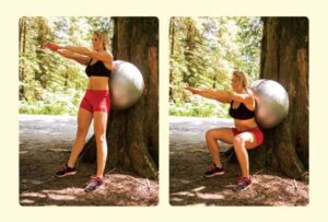 Stability Ball Wall Sits