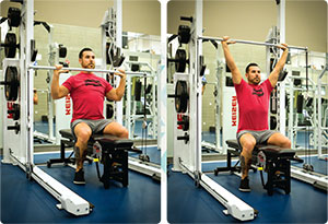 Seated shoulder press