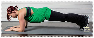 Plank with single leg raise