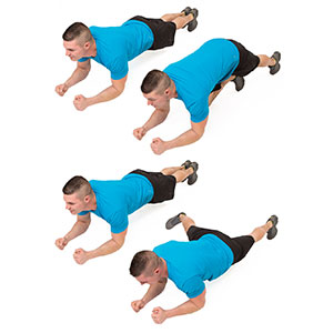 Plank with Knee Pulls