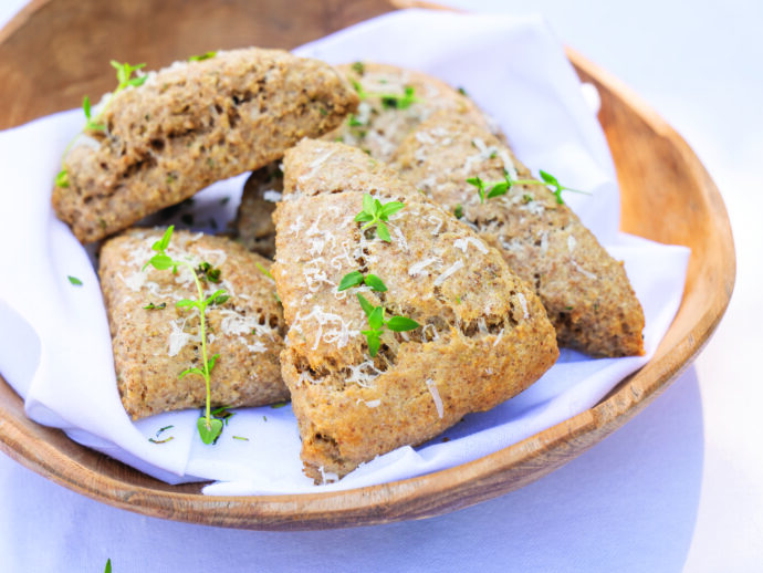 Herby Flax Parmesan Scones