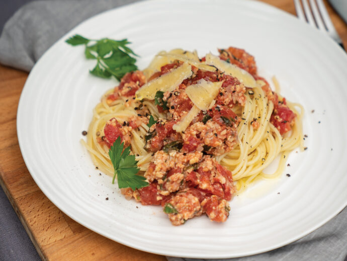 Vegan Tempeh Bolognese